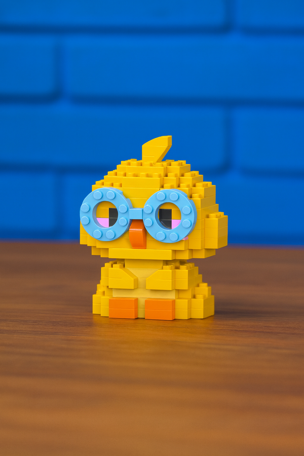 SnapUp Building Blocks - Quirky Quack Glasses Duck