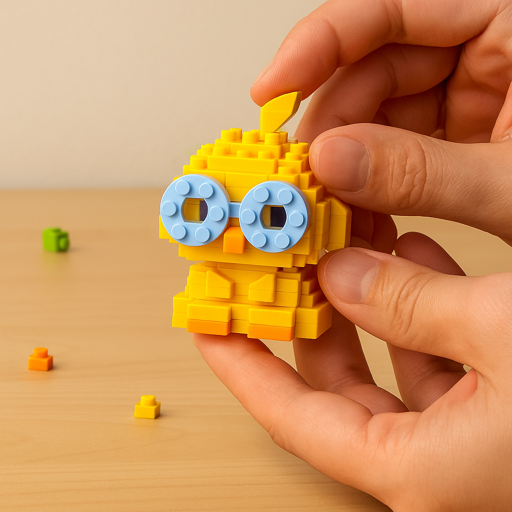SnapUp Building Blocks - Quirky Quack Glasses Duck